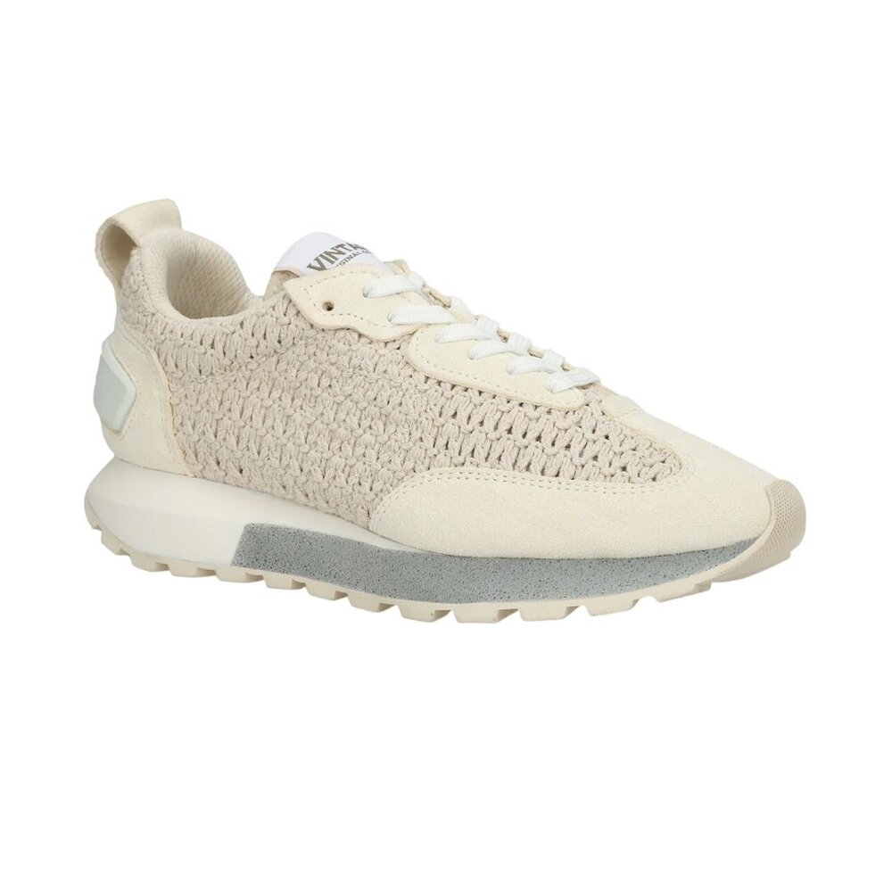 Vintage Havana Women's Woven Knit Lace-Up Sneakers Beige White Textured Sole 5.5 - Picture 11 of 11